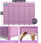 Sorbus 6-Panel Black Room Divider - Image 3