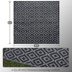 SAND MINE Waterproof Outdoor Rug 8x8 ft, Plastic Reversible Rug, Modern Area Rug - Image 2
