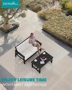 SERWALL HDPE Outdoor Patio Loveseat - Image 8