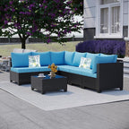 Outdoor Wicker Patio Furniture Set, Rattan Sectional Sofa Set by Ophelian