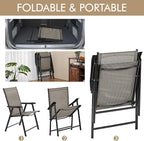 Yaheetech Patio Dining Chairs Set of 2, Portable Dining Chairs - Image 4