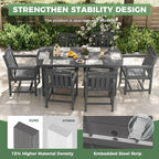 HDPE Outdoor Patio Dining Set - Image 4