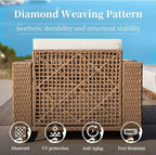 L Shaped Patio Furniture, Outdoor Rattan Wicker Sectional Sofa - Image 6