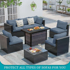 12Pcs Stretch Patio Cushion Covers, Outdoor Couch Covers Replacement, Outdoor - Image 4