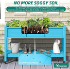 YITAHOME Raised Garden Bed HDPE, Aruba Blue - Image 4