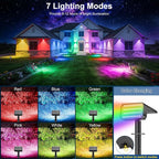 LANSOW Solar Spot Lights Outdoor Color Changing, LED Solar Powered Flood Lights - Image 2