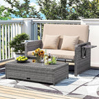 RELAX4LIFE Wicker Patio Outdoor Daybed - Image 2