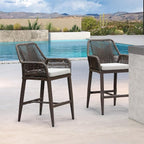 PURPLE LEAF Outdoor 24" Counter Height Bar Stools Chair Set of 2, All Weather - Image 2