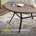 VICLLAX Round Patio Table with Adjustable Umbrella Hole - Image 6