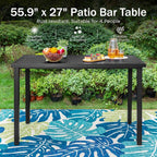 PHI VILLA 5 Piece Patio Bar Height Dining Set, 4 Outdoor Counter Height Swivel - Image 7