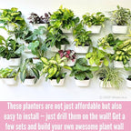 LaLaGreen Planter Boxes Outdoor White Metal Iron Hanging Flower Pots Deck - Image 9