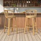 Christopher Knight Home Harrison 28.75"H Outdoor Barstools Set of 2, Rattan Bar - Image 4