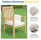 Wisteria Lane 5 Pieces Patio Table and Chairs Set, Aluminum Outdoor Dining Table - Image 3