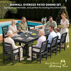 SERWALL Outdoor Dining Chairs Set of 4, All-Weather HDPE Patio Chair - Image 5
