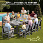 SERWALL 9 Piece Outdoor Dining Set - Image 8