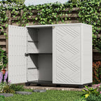 ADDOK Indoor Outdoor Plastic Storage Cabinet 34"x15"x34" - Image 3