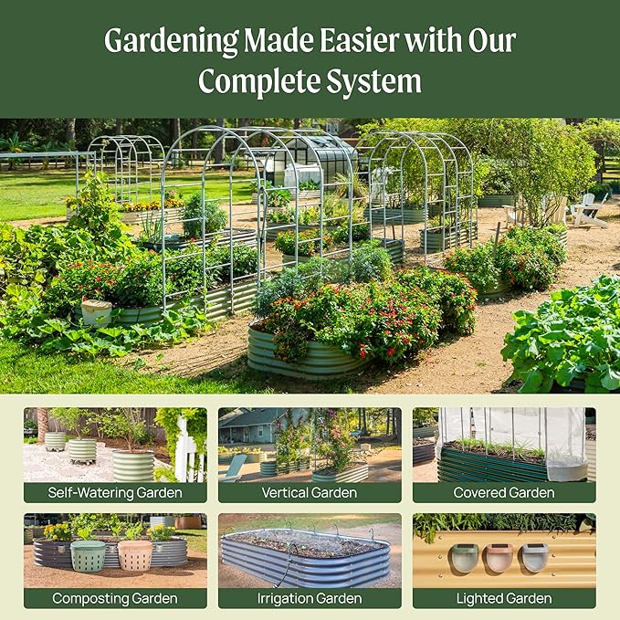 Vego garden Raised Garden Bed Kit, Pearl White - Image 8
