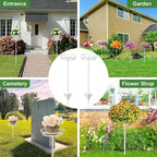 Tellingyou 2 Pack Adjustable Outdoor Flower Pot Stand, Metal Outdoor Plant - Image 7
