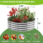 2x2x1.3FT Galvanized Raised Garden Bed Kit, Vegetable Boxes-Round Metal Flower - Image 7