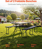 VEVOR Plastic Folding Bench, 6 ft Portable Bench - Image 4