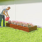 Outsunny Galvanized Raised Garden Bed, - Image 7