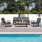 Patio Furniture Set, 4 Pieces Outdoor Furniture Patio Conversation Set - Image 3