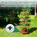 7 Tiered Strawberry Vertical Planter 2 Pack, Stackable Tower Garden Planter - Image 5