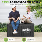 Outdoor Storage Box, Resin Deck Boxes Indoor and outdoor, Waterproof Storage - Image 6