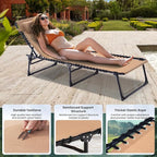 Folding Chaise Lounge Chair 2 Pack - 400lb Capacity - Image 6