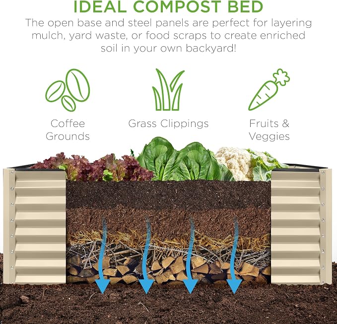 Best Choice Products 6x3x2ft Outdoor Metal Raised Garden Bed, Deep Root Box - Image 4