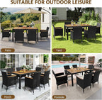 Yaheetech 7 Piece Patio Furniture Set, Outdoor Dining Acacia Wood Table Top - Image 8