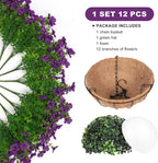 Artificial Faux Hanging Plants Flowers Basket - Image 3