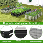2PCS 12x3x1ft Galvanized Raised Garden Bed Kit, Galvanized Planter Raised - Image 4