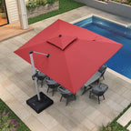 PURPLE LEAF Rectangle Patio Umbrella 9' X 12' Large Cantilever Umbrella - Image 2