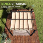 Aoxun 10'x10' Outdoor Pergola, Patio Aluminum Pergola - Image 5