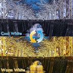 Warm White ⇋ Cool White 66Ft 200LED Christmas Fairy Lights Plug in - Image 3