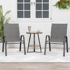 Patio Chairs Set of 2, Outdoor Dining Chairs Stackable by furniture