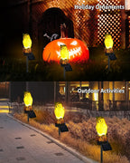 iStatue 2PC Solar Owl Garden Stake Lights, Handcrafted Resin Owl Outdoor Decor - Image 7