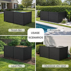 Kozyard 50" W x 48" H Outdoor Privacy Screens Aluminum Post, Air Conditioner - Image 6