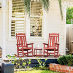 LUE BONA Outdoor Rocking Chairs Set of 2, HDPS Porch Rocker - Image 5