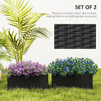 Outsunny Railing Planter Box, Hanging Flower Pots - Image 4