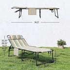 Outsunny 2 Piece Folding Chaise Lounge - Image 3