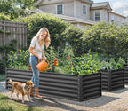 YITAHOME 6x3x2ft Outdoor Raised Garden Bed Kit, Large Metal Patio Planter Box - Image 8
