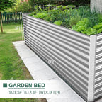 Land Guard 6x3x3ft Rectangular Galvanized Raised Garden Beds, Large-Capacity - Image 3