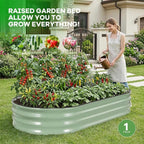Galvanized Raised Garden Bed Outdoor, Rust-Resistant Garden Planter Box - Image 7