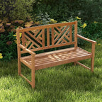 Giantex Outdoor Wooden Garden Bench - Image 8