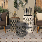 Deco 79 Metal Side End Accent Table Indoor Outdoor Nesting End Table - Image 7