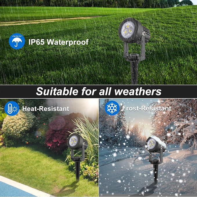Solar Spot Lights Outdoor, Solar Landscape Spotlights IP65 Waterproof 9.8ft - Image 7