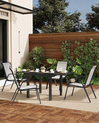 Outdoor Stackable Dining Chairs Set of 4, High-Back Patio Stacking Chairs - Image 7
