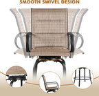 Yaheetech 2 Piece Patio Swivel Bar Stools Texteline Bistro Chairs - Image 5